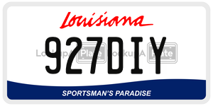927DIY  license plate in LA