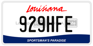 929HFE  license plate in LA