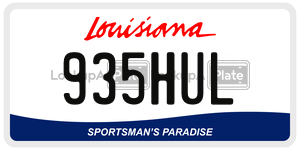 935HUL  license plate in LA
