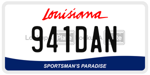 941DAN license plate in Louisiana