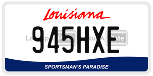 945HXE license plate in Louisiana