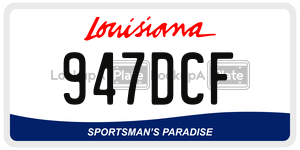 947DCF  license plate in LA
