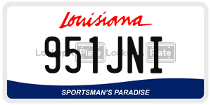 951JNI  license plate in LA