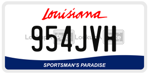 954JVH  license plate in LA