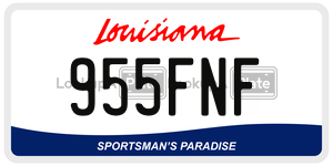 955FNF  license plate in LA