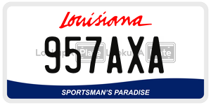 957AXA  license plate in LA