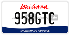 958GTC  license plate in LA