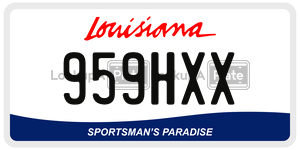 959HXX  license plate in LA