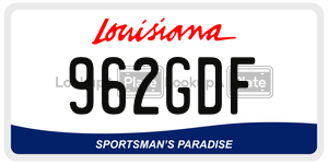 962GDF  license plate in LA