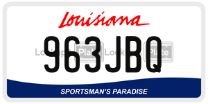 963JBQ  license plate in LA