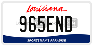 965END  license plate in LA