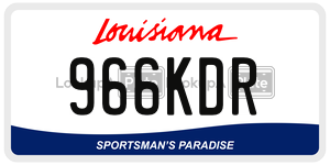 966KDR  license plate in LA
