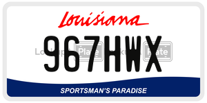 967HWX  license plate in LA