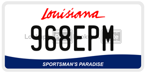 968EPM  license plate in LA