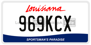 969KCX  license plate in LA