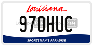 970HUC  license plate in LA