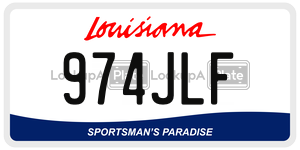 974JLF  license plate in LA