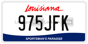 975JFK  license plate in LA