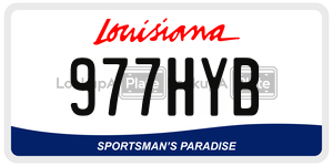 977HYB  license plate in LA