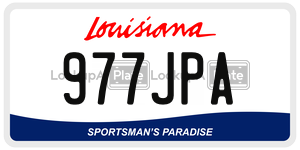 977JPA  license plate in LA