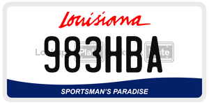 983HBA  license plate in LA