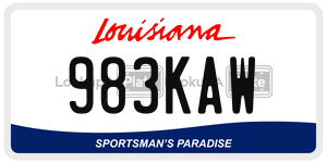 983KAW  license plate in LA