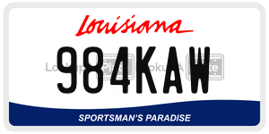 984KAW  license plate in LA