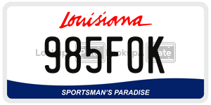 985FOK  license plate in LA