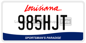 985HJT  license plate in LA