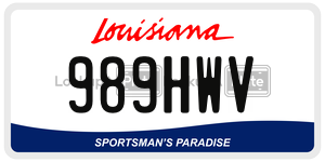 989HWV  license plate in LA
