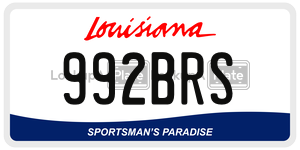992BRS  license plate in LA