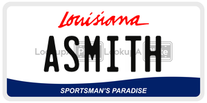 ASMITH license plate in Louisiana