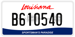 B610540  license plate in LA