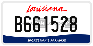 B661528  license plate in LA
