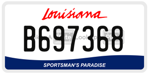 B697368  license plate in LA