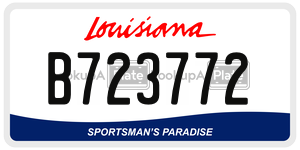 B723772  license plate in LA