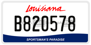 B820578  license plate in LA