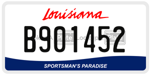 B901452 license plate in Louisiana