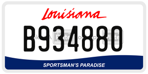 B934880  license plate in LA