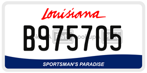 B975705  license plate in LA