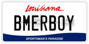 BMERBOY license plate in Louisiana