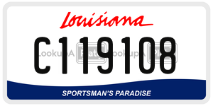 C119108 license plate in Louisiana