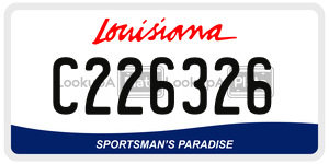 C226326  license plate in LA