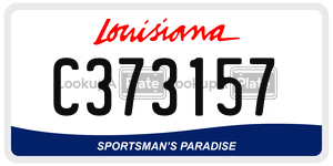 C373157 license plate in Louisiana