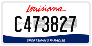 C473827  license plate in LA