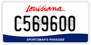 C569600 license plate in Louisiana