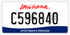 C596840  license plate in LA