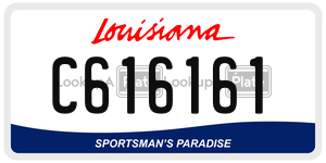 C616161 license plate in Louisiana
