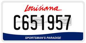 C651957  license plate in LA
