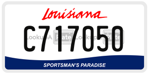 C717050 license plate in Louisiana